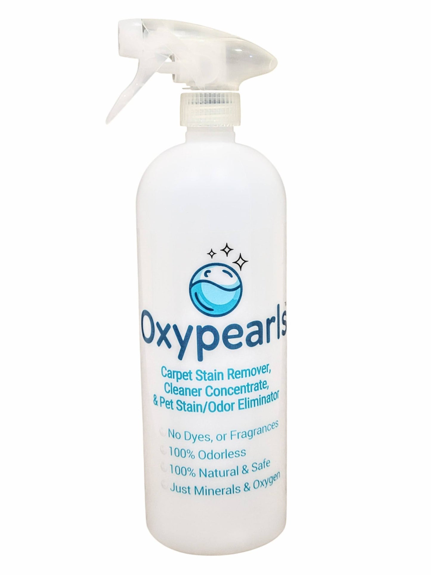 32 oz spray bottle of Oxypearls Carpet, Upholstery, and Pet Stain & Odor Eliminator