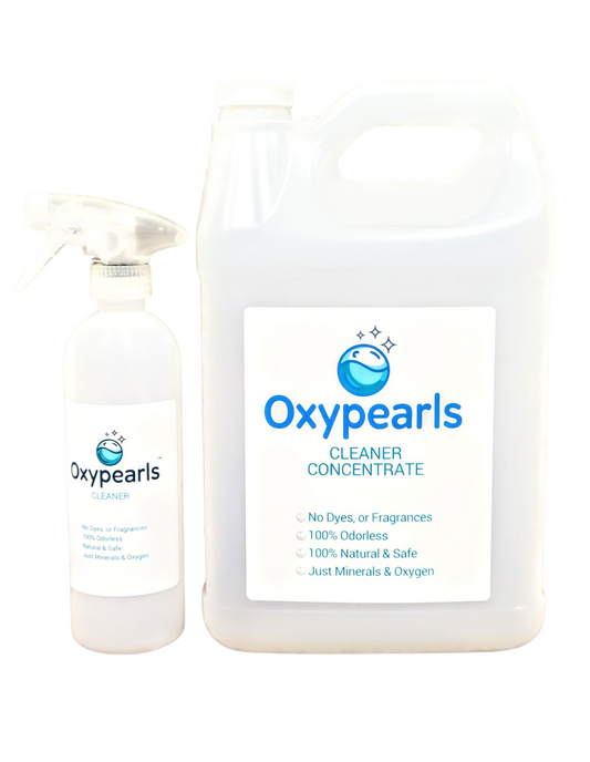 Oxypearls starter kit. 1 gallon jug, with 16 oz spray bottle.